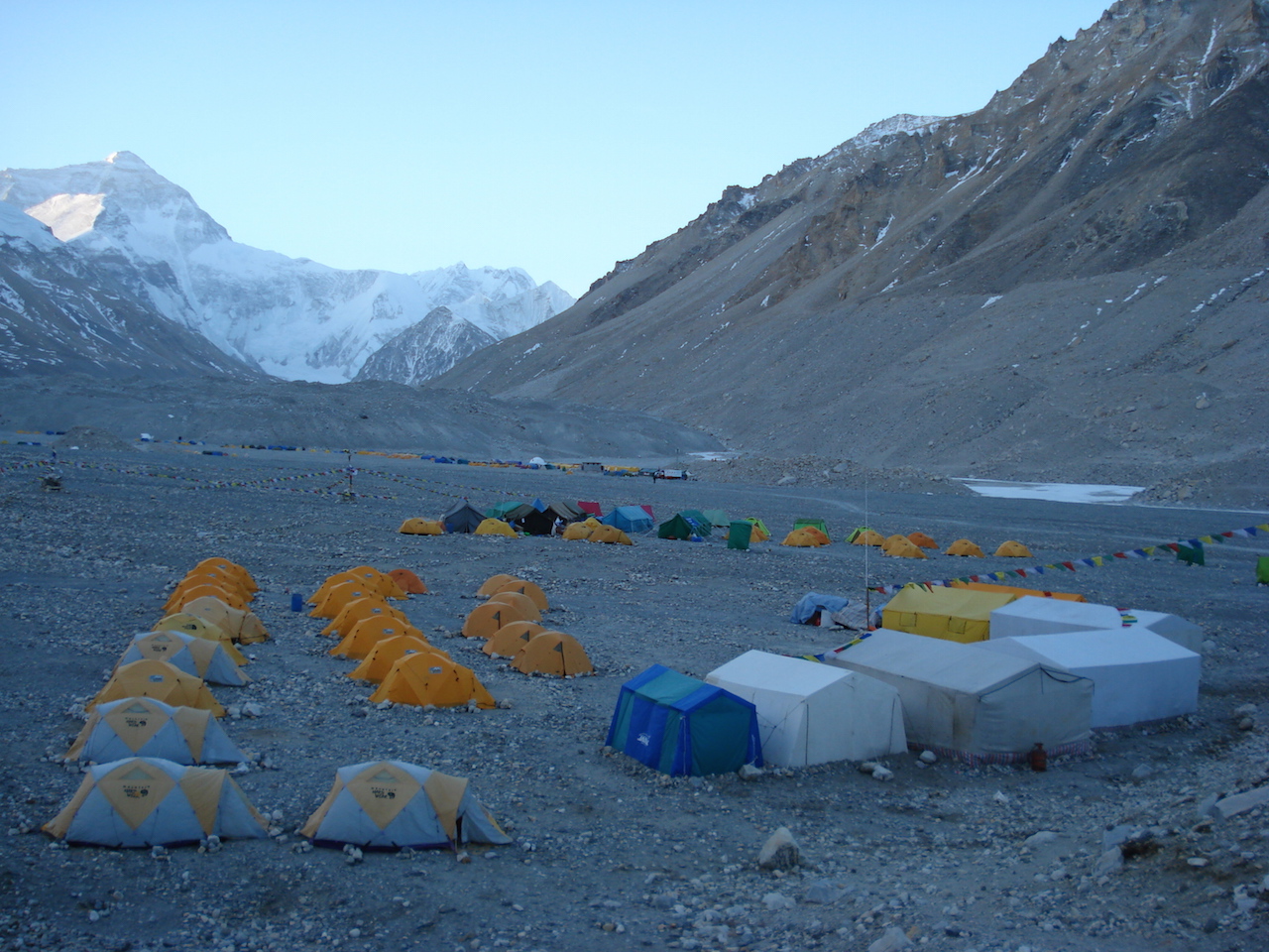 Base camp of Everest north 